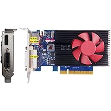 Geforce GT 730 2GB GDDR3 with DP/DVI, with Both Half  Brackets fits Computers, Supports 4K via DP to DP Direct Connection