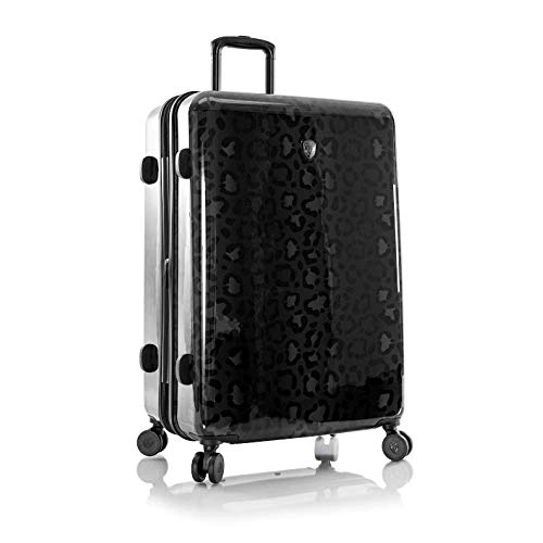 Heys America Leopard 30-Inch Hardside Spinner Luggage Black Leopard
