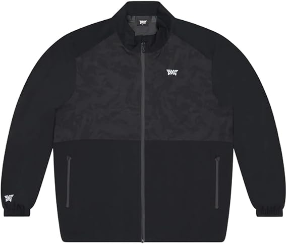 PXG Men Fairway Camo Rain Golf Jacket Black - FW25 X-Large