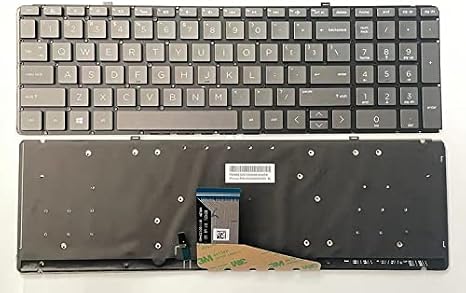 Replacement Backlit Keyboard Without Frame for HP Spectre X360 15-CH 15T-CH000 15-CH008CA 15-CH010CA 15-CH011DX 15-CH012NR 15-CH015NR 15-CH017NR 15-CH075NR 15-CH0XX 15-CH0, US Layout Black Color