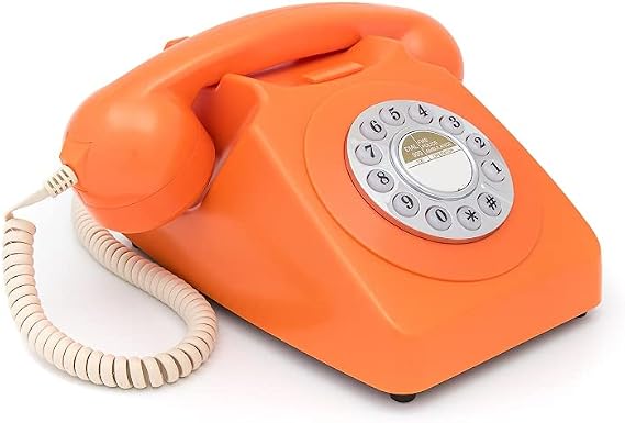 GPO Retro GPO746DPBOR 746 Desktop Push Button Telephone - Orange