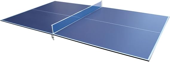Table Tennis Table 9ft Blue Mid-Size Ping Pong Conversion Top Foldable & Portable Table Tennis for Indoor Games