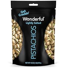 Wonderful Pistachios In Shell, Lightly Salted Nuts, 16 Ounce Resealable Bag, Protein Snacks, Gluten Free, Healthy Food, Office Snacks