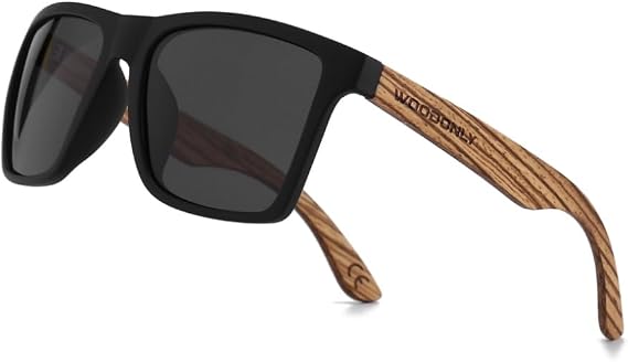 Classic Polarized Wooden Sunglasses - Wood Sunglasses with UV400 Protection for Men and Women Perfect Gifts
