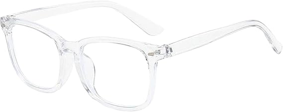 Blue Light Blocking Glasses for Women Men, Computer Gaming Eyewear Filter Transparent Frame Clear Lens Anti Eyestrain UV Lightweight