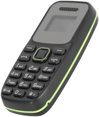 Unlocked 2G GSM Mini Phone for Seniors, Small Mobile with 0.66" Screen, Dual SIM, Large Buttons, Bluetooth & Multi Language Support (350mAh) (Black)