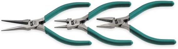 SK Tools USA Long Nose Pliers with Cutter, 7" Long | 17817