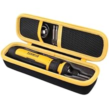 co2CREA Hard Travel Case for DEWALT NEW FLEXDRIVE Cordless Screwdriver DWHT66719 (Black Case + Yellow Zipper)