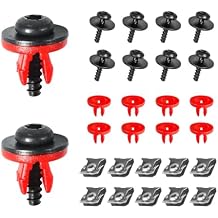 10 Sets T30 Engine Splash Shield Screws Kit, T30 Engine Splash Shield Guard Undertray Cover Screw Nut Clip Kit, Undertray Screw Replacement for Focus Escape Explorer C-Max Connect