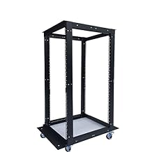18U 4 Post Open Frame 19" Network Server Rack Cabinet Adjustable Depth 24"-37" for Network or Server New!