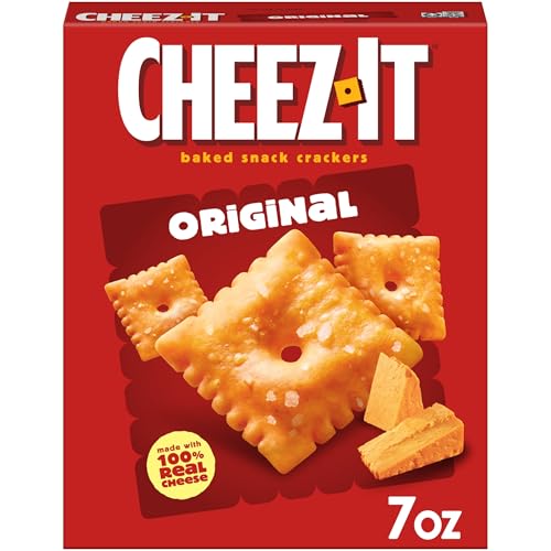 Cheez-It Cheese Crackers, Baked Snack Crackers, Lunch Snacks, Original, 7oz Box 1 Box
