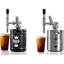 The Original Royal Brew Nitro Cold Brew Coffee Maker - Gift for Coffee Lovers - 64 oz Home Keg, Nitrogen Gas System Coffee Dispenser Kit