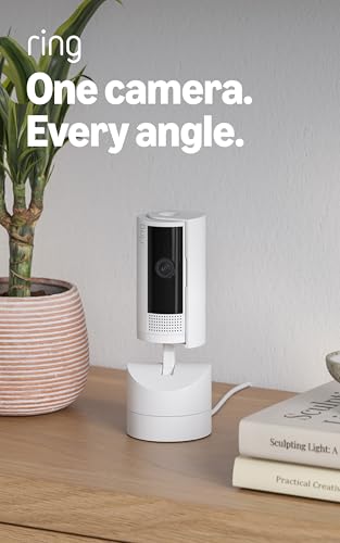 Ring Pan-Tilt Indoor Cam (newest model) See all around your home or business with 360 pan coverage, HD video, plus Two-Way Talk (2024 release), White
