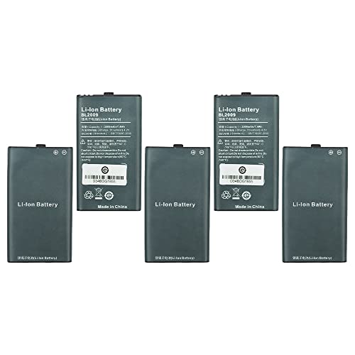 5 Pack 4.2V 2000mAh Hytera BL2009 Battery for HYT Hytera TD350 TD360 PD375 Radios Replacement Li-ion Battery