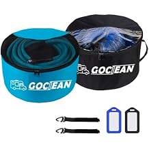 RV Sewer Hose Storage 2 Packs, Two-Way Zipper Closures and Visible Cover for RV Storage And Organization, Waterproof Accessories Bag for Garden Fresh Water Hoses Electrical Cords Camper Tools