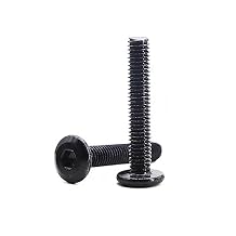 binifiMux 10pcs M6 x 35mm Black Rivet Countersunk Socket Cap Allen Bolts Rivet Screws Furniture Connecting 304 Stainless Steel for IKEA Bookcase