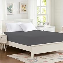 Hotella 100% Microfiber Ultra Soft 60"x80" Queen Size Fitted Sheet Only, Up to 14 inch Deep Pocket Bottom Sheet, Stay in Place Hotel Bedding Matress Protector, Machine Washable, Non-Fade, Dark Gray