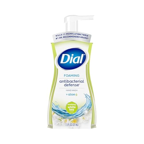 Dial Antibacterial Foaming Hand Wash, Soothing White Tea, 7.5 fl oz