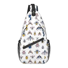 Insect Sling Bag Cute Crossbody Chest Daypack Casual Backpack Butterfly Shoulder Bag For Travel Picnic
