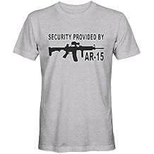 Men's Security Provided by AR-15 Pro 2nd Amendment T-Shirt