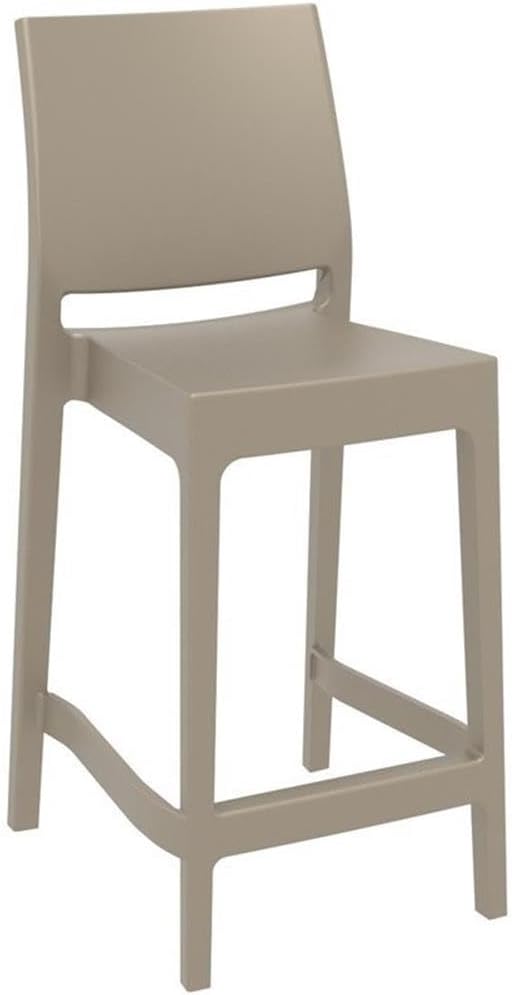 Compamia Maya Resin Counter Stool in Dove Gray