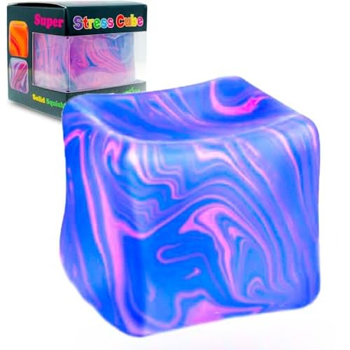 Nice Cube Swirl - Sensory Toy with a Super Solid Squish - Unique, Swirling Color Blend - Ages 3 and Up Boxed ice Cubes Maltose [Blue] 5.5cm