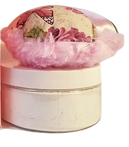 Pink Floral Assortment - Scented Silk Dusting Powder Set - 8 oz Jar Talc Free - Silky Body Puff
