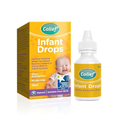 Colief Infant Drops | Lactase Enzyme Drops for Baby | Natural Colic Relief for Babies | Reduces Bloating, Gas and Crying | Safe from Birth 15ml