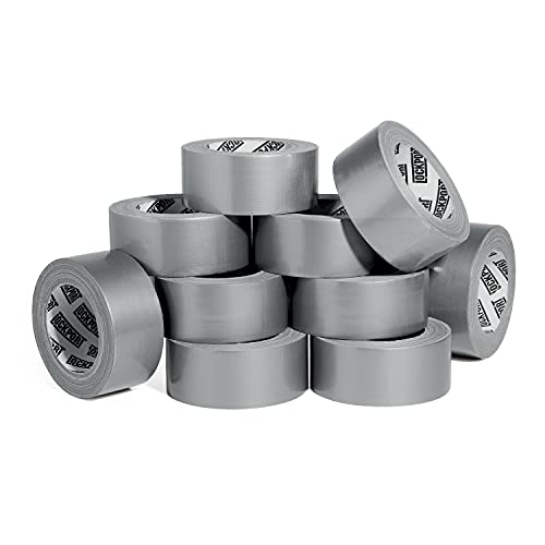 Lockport Duct Tape Heavy Duty Waterproof - 10 Roll Pack Silver Duct Tape Bulk - 30 Yards x 2 Inch - No Residue, Flexible, Strong, All- Weather Resistant and Easy Tear - Grey Heavy Duty