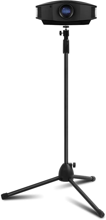 Adjustable Metal Projector Light Stand 83-145 cm Tall│Portable Telescopic Tripod for Projectors, Home Cinema, Presentations & Events