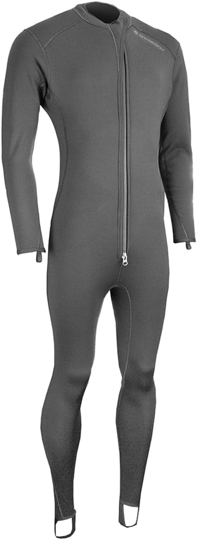 Sharkskin Men's Grey Union Suit, Sleeveless, Zipper, XXS