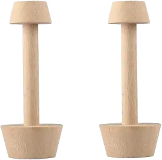 2pcs Tart Tamper Pastry Tamper Double Side Wooden Egg Tarts Tampers Mold DIY Cake Pastry Pusher for Kitchen Party Baking Tools, Pie, Tart and Quiche Pans