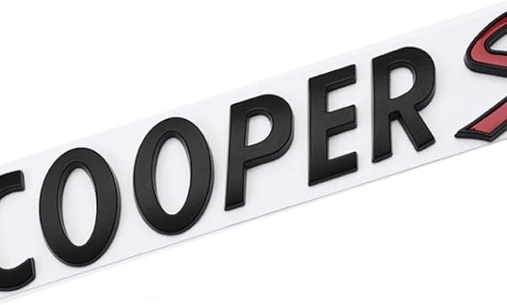 1Pcs Matte Black Letter Emblem Badge Sticker 3D Raised Tailgate Letters Compatible for Cooper Accessories