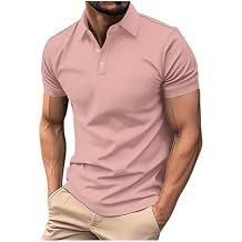 Mens Polo Shirts Short Sleeve Cotton Casual Summer Stretch Tee with Pocket Regular Fit Classic Collared Golf Shirt