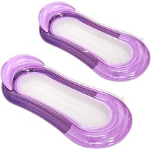 Adult Pool Float, Two-Pack, Tanning Inflatable Water Lounge Chair, Gradient Color Floating raft, with handrails and backrest, Lake Floats with net, 150cm*75cm