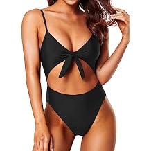 Tempt Me Women One Piece Bathing Suits Cutout Tie Knot Front Swimsuits Sexy Monokini