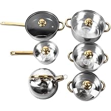 Kitchen Cookware Set, Pot Lids Versatile 12 Pieces Kitchen Cookware Pots for Cooking