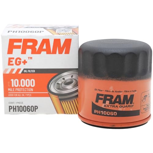 FRAM EG PH10060P 10K Mile Change Automotive Replacement Interval Spin-On Engine Oil Filter for Select Vehicle Model Years, Vehicle Engine Protection Oil Filter for Everyday Drivers
