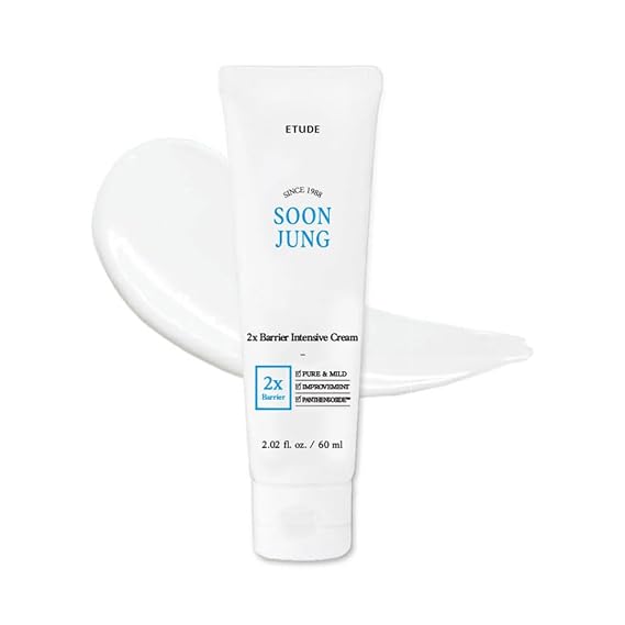 ETUDE SoonJung 2x Barrier Repair Cream for Sensitive Skin, 2.02 fl oz | Korean face moisturizer, skincare, Rich face cream with panthenol and madecassoside helps soothe sensitive skin