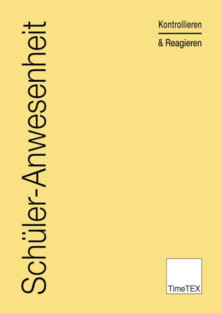 TimeTEX Student Attendance – A4 – Exercise Book – Beige – 10775 – Student Attendance – Control and React