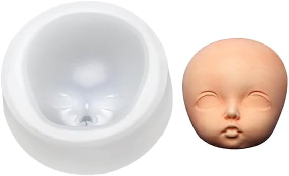 Silicone Molds for Candle Making Resin Chocolate Mold Dolls Head Face Mould, Silicone Baby Face Baby Head Moulds Handmade Candle Mold Soap Making Molds Clay Molds Resin Mold Silicone Mold