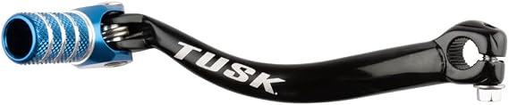 Tusk Folding Shift Lever Black/Blue Tip Compatible with Yamaha YZ125 1996-2004/YZ85 2002-2026