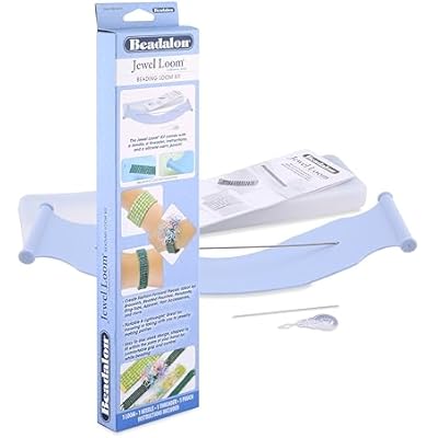 Beadalon Jewel Loom Kit with Bag, Needle & Threader Complete Starter Set for Bracelets & Woven Designs