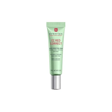 Erborian CC Red Color-Correcting Cream with SPF 25, Korean Skincare