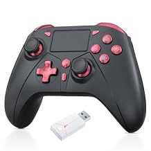 Gamrombo Wireless Controller for PS5/PS5 Pro/PS5 Slim with 2.4G Adapter, Compatible with PS4/Switch/Windows, Dual Vibration/Macro/Turbo Function, 3.5mm Audio Jack