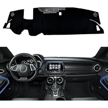 Car Dashboard Cover Mat Carpet Compatible for 2016 2017 2018 2019 2020 2021 2022 2023 2024 Chevrolet Camaro with HUD Dash Mat Sunshade Windshield Glare Black