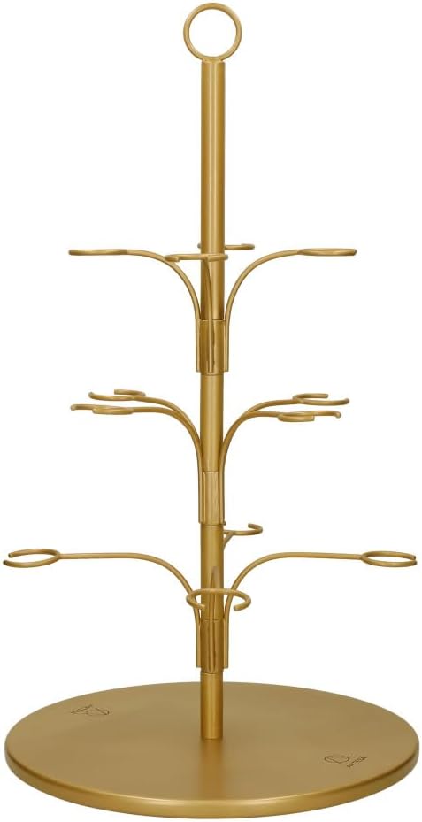 Artesa Stainless Cocktail and Nibbles Serving Tree, Gold Serving Stand, 34 x 54cm, Gift Boxed
