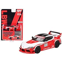 MINI GT True Scale Miniatures LB Works Model Car Compatible with Toyota GR Supra Supra Liqui Limited Edition 1/64 Diecast Model Car MGT00290