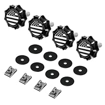 Saddlebag Locks Saddle Bags Theft Deterrent Mounting Hardware for Harley Touring Road King Street Glide Electra Glide Road Glide | Heavy-Duty, Easy-to-Install Security Screws | American Flag-Black