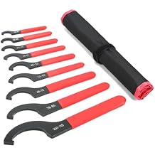 9 PCS Coilover Spanner Wrench Set, Universal Adjustable Shock Wrench, Carbon Steel Wrench
